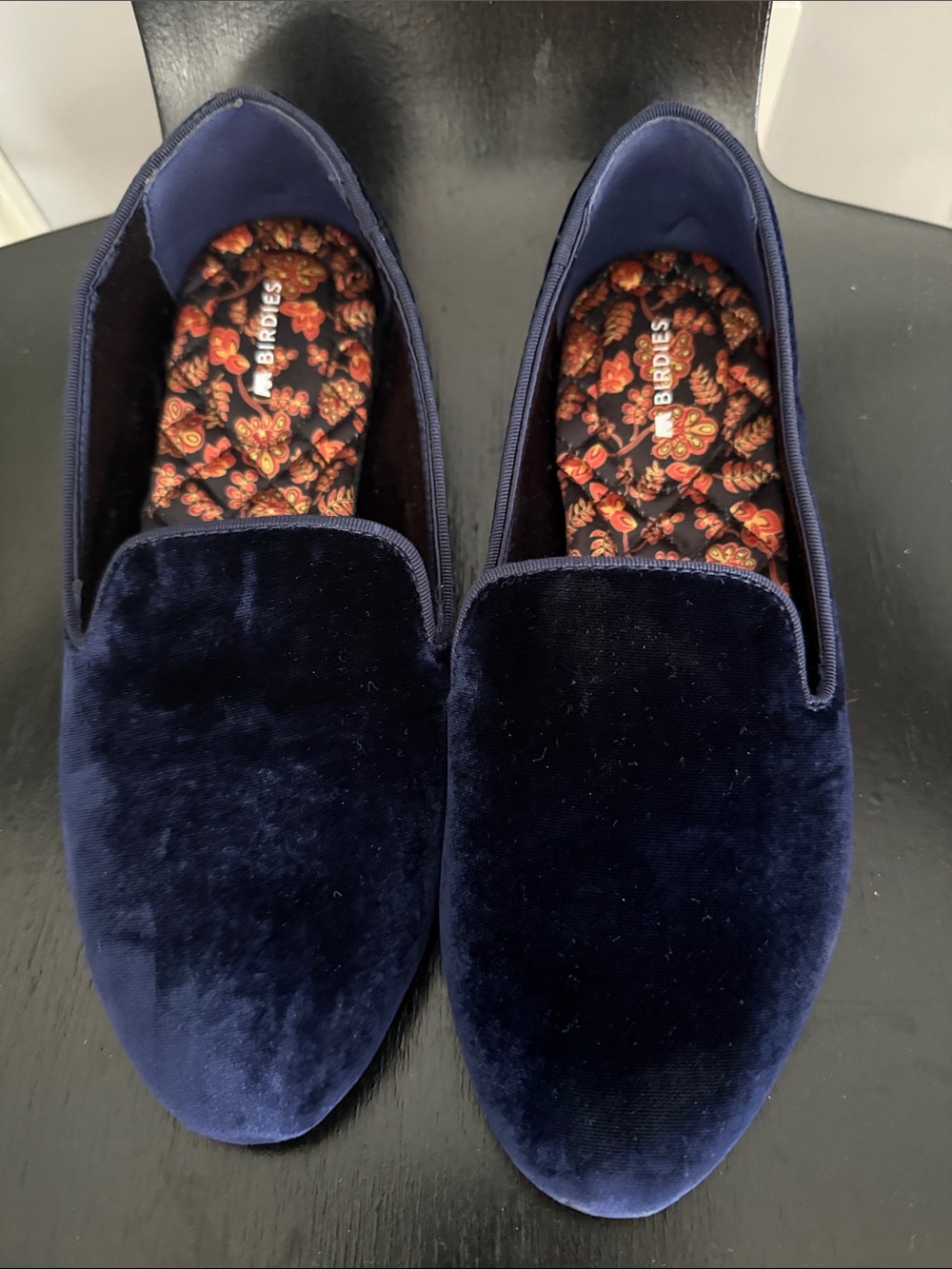 Birdies Blue Flats Luxurious Slip-On Design